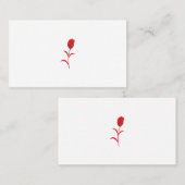 Rose Madder, Lava Red, Blumendesign Platzkarte (Vorne/Hinten)