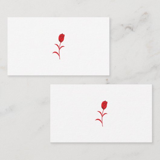 Rose Madder, Lava Red, Blumendesign Platzkarte (Vorne/Hinten)