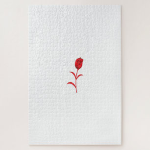 Rose Madder, Lava Red, Blumendesign Puzzle