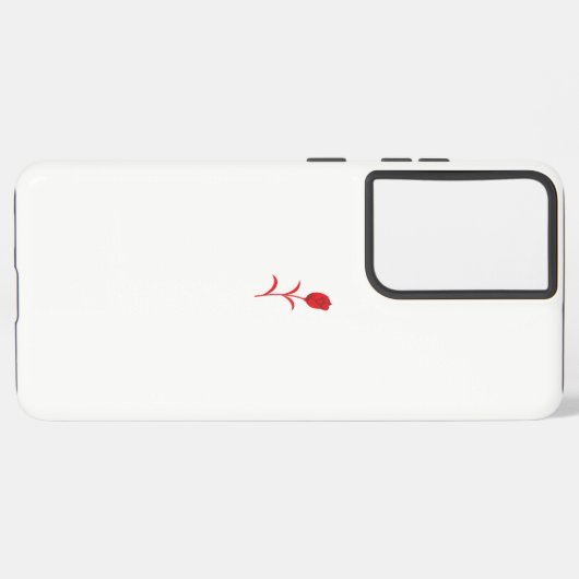 Rose Madder, Lava Red, Blumendesign Samsung Galaxy Hülle (Linke Seite)