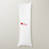 Rose Madder, Lava Red, Blumendesign Seitenschläferkissen (Vorderseite Vertikal)