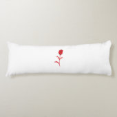 Rose Madder, Lava Red, Blumendesign Seitenschläferkissen (Vorderseite)