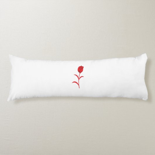 Rose Madder, Lava Red, Blumendesign Seitenschläferkissen (Vorderseite)