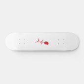 Rose Madder, Lava Red, Blumendesign Skateboard (Horizontal)
