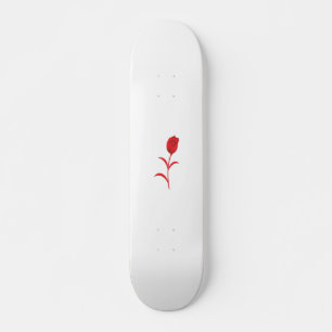 Rose Madder, Lava Red, Blumendesign Skateboard