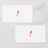 Rose Madder, Lava Red, Blumendesign Terminkarte (Vorne/Hinten)