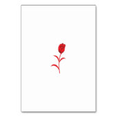 Rose Madder, Lava Red, Blumendesign Tischnummer (Rückseite)