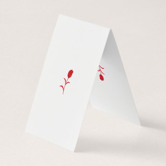 Rose Madder, Lava Red, Blumendesign Visitenkarten (Rückseite)