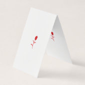 Rose Madder, Lava Red, Blumendesign Visitenkarten (Vorderseite)