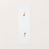 Rose Madder, Lava Red, Blumendesign Visitenkarten (Außenseite Aufgefaltet)