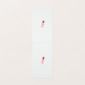 Rose Madder, Lava Red, Blumendesign Visitenkarten (Innenseite Aufgefaltet)