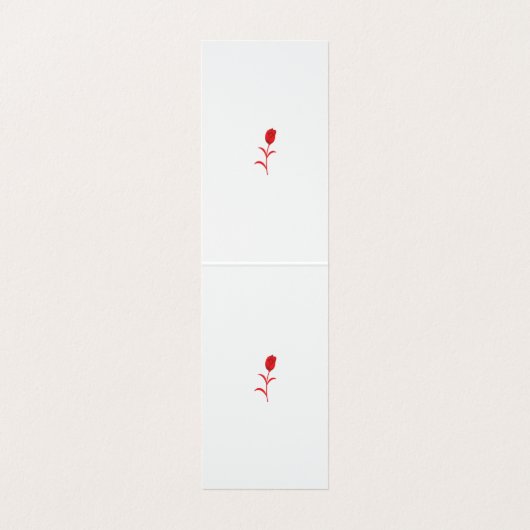 Rose Madder, Lava Red, Blumendesign Visitenkarten (Innenseite Aufgefaltet)