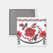 Rose Magnet (Vorderseite/Rückseite)