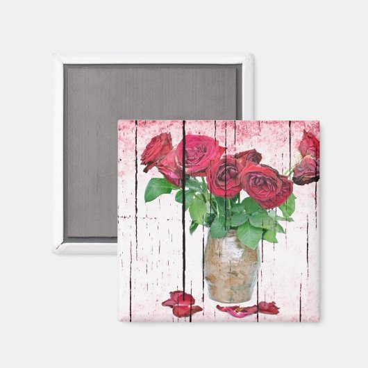 Rose Magnet (Vorderseite/Rückseite)