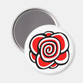 Rose Magnet (Vorderseite/Rückseite)