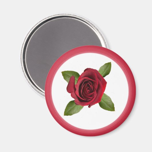 Rose Magnet (Vorderseite/Rückseite)