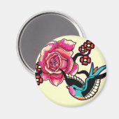 Rose-Magnet Magnet (Vorderseite/Rückseite)