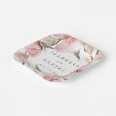 Rose Magnolia Custom Wedding Napkins Pappteller (Gewinkelt)