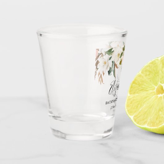 Rose Magnolias Junggeselinnen-Abschied Schnapsglas (Links)