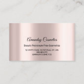 Rose Makeup Artist Nails Kosmetik Visitenkarte (Rückseite)