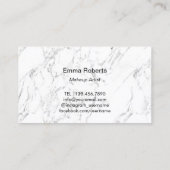 Rose Makeup Artist Salon Visitenkarte (Rückseite)