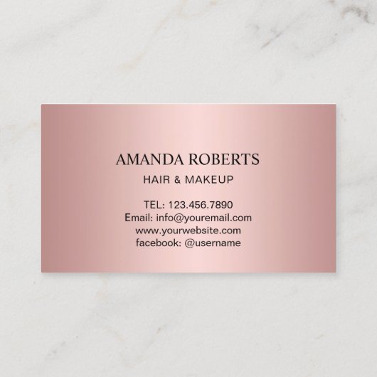 Rose Makeup Artist Treviso Salon Loyalität Treuekarte (Rückseite)