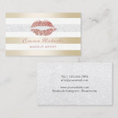 Rose Makeup Artist Visitenkarte (Vorne/Hinten)