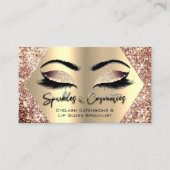 Rose Makeup Eyelash Extensions Lip Gloss Specialis Visitenkarte (Vorderseite)