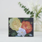 Rose Malen Vielen Dank Postkarte (Stehend Vorderseite)