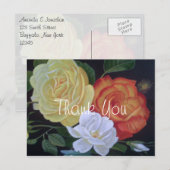 Rose Malen Vielen Dank Postkarte (Vorne/Hinten)