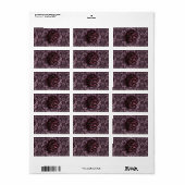 Rose Mandala Adressaufkleber (Vorne)