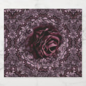 Rose Mandala Alkoholflaschenetikett (Einzelnes Label)