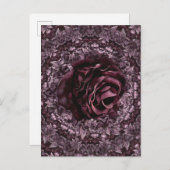 Rose Mandala Ankündigungspostkarte (Vorne/Hinten)