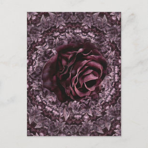 Rose Mandala Ankündigungspostkarte