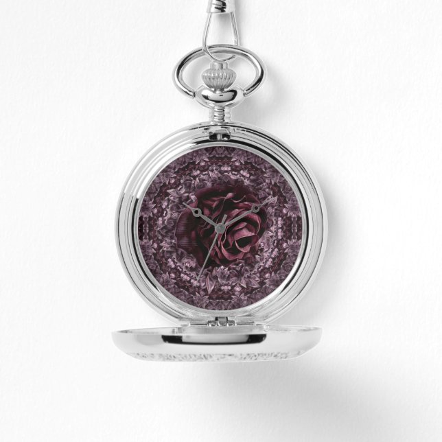 Rose Mandala Armbanduhr (Vorderseite)