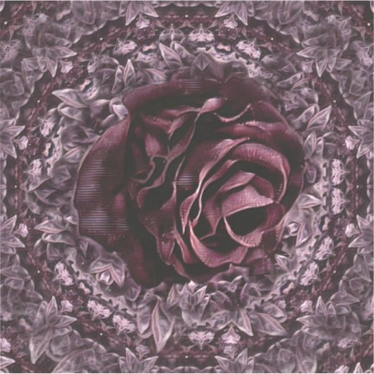 Rose Mandala Aufkleber (Vorderseite)