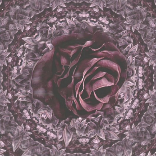 Rose Mandala Aufkleber (Vorderseite)