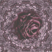 Rose Mandala Aufkleber (Vorderseite)
