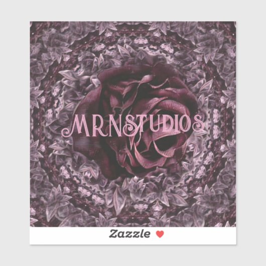 Rose Mandala Aufkleber (Blatt)