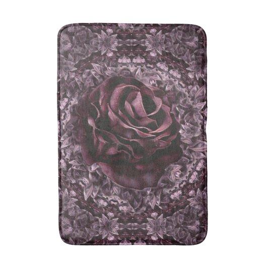 Rose Mandala Badematte (Vorderseite Vertikal)