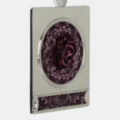 Rose Mandala Banner-Ornament Silber (Rechts)