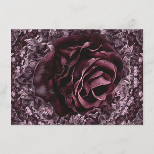 Rose Mandala Begleitkarte (Rückseite)