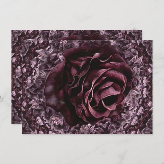 Rose Mandala Begleitkarte (Vorne/Hinten)