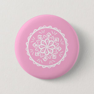 Rose Mandala Button