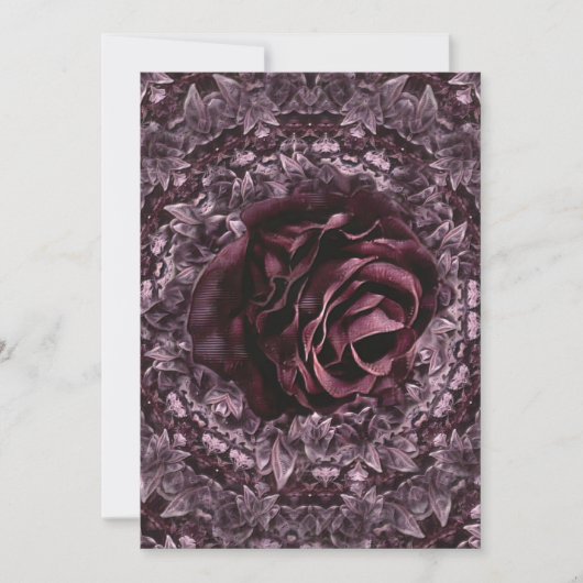 Rose Mandala Einladung (Vorderseite)
