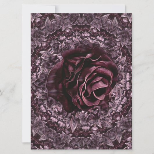 Rose Mandala Einladung (Vorderseite)