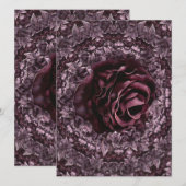 Rose Mandala Einladung (Vorne/Hinten)
