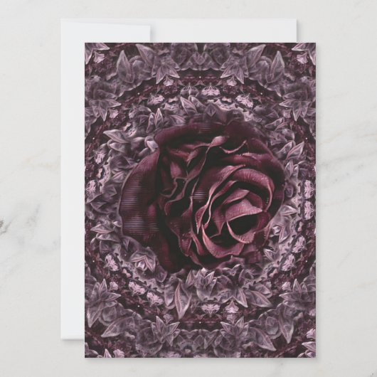 Rose Mandala Einladung (Rückseite)