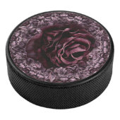 Rose Mandala Eishockey Puck (3/4)