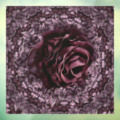 Rose Mandala Fensteraufkleber (Blatt 3)